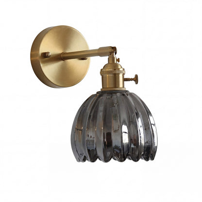 Elara Vintage Glass Tulip Sconce