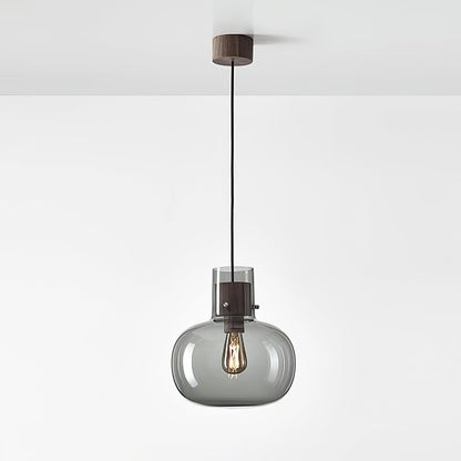 Dravon Minimalist Amber Glass Bottle Pendant Light