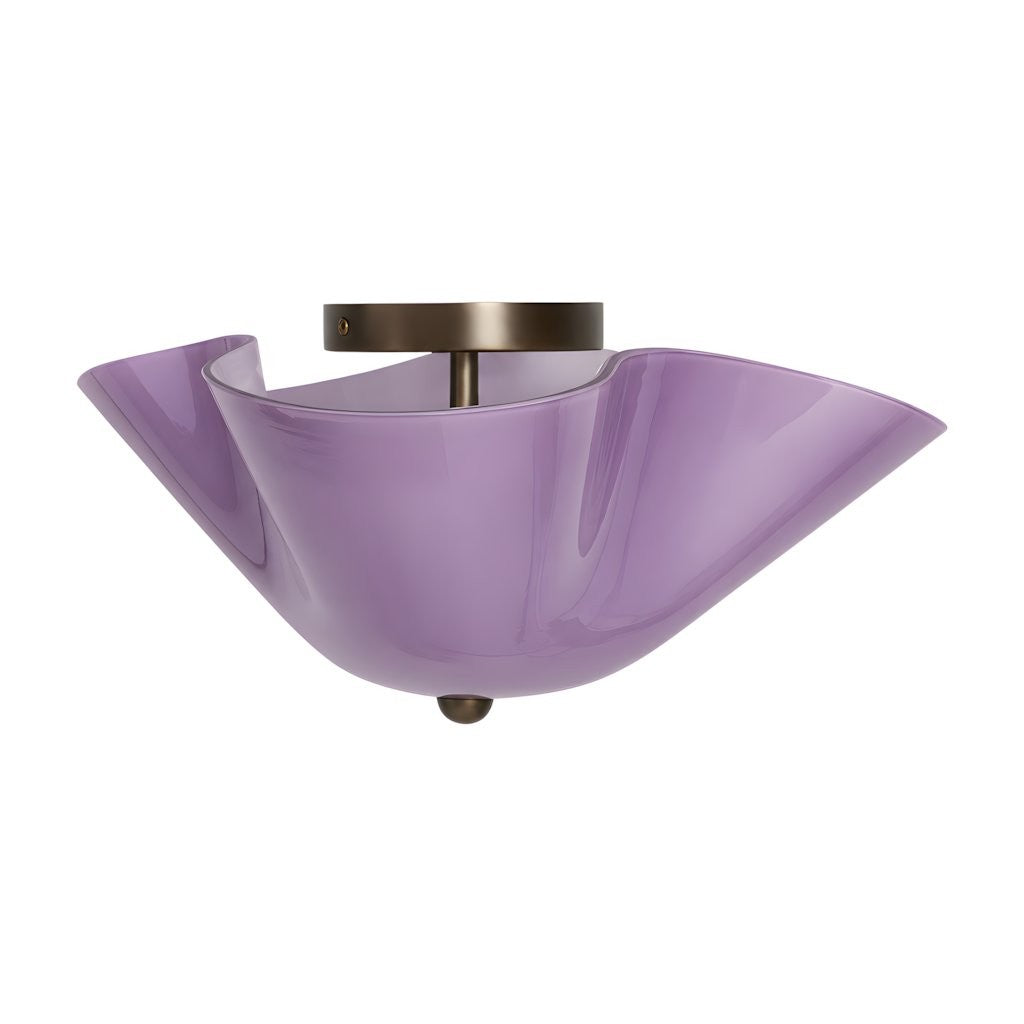 Esmay Modern Wavy Glass Fazzo Flush Mount Ceiling Light