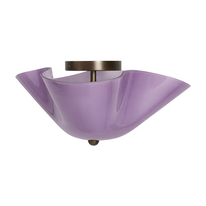 Esmay Modern Wavy Glass Fazzo Flush Mount Ceiling Light