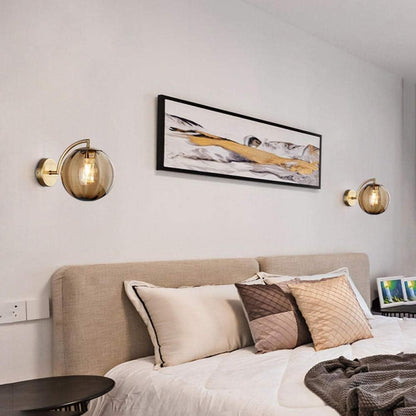 Soluna Modern Ball Glass Wall Sconce