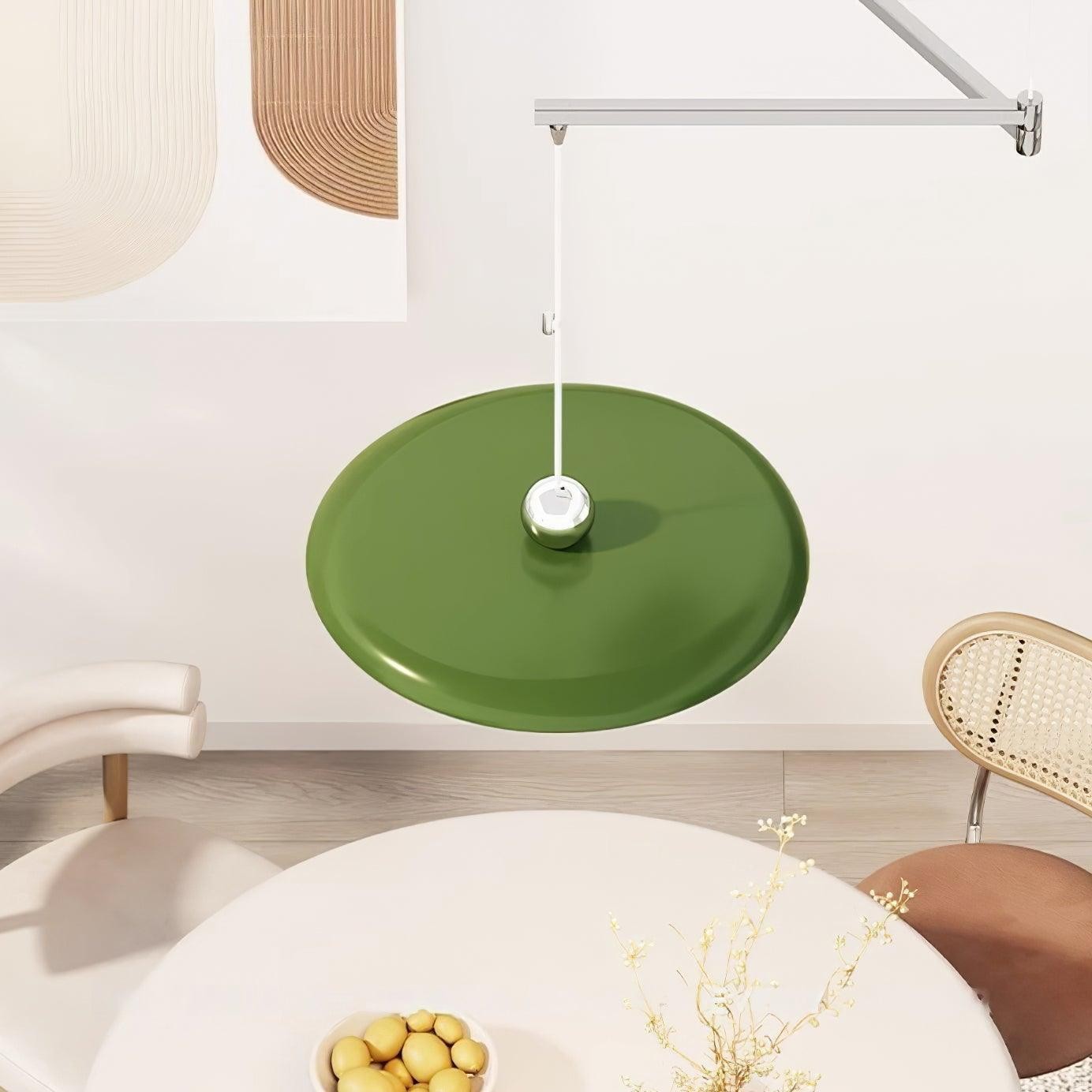 Delphin Colorful Swing Arm Flying Saucer Pendant Light