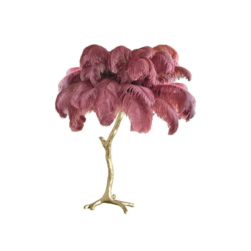 Marco Ostrich Feather Table Lamp