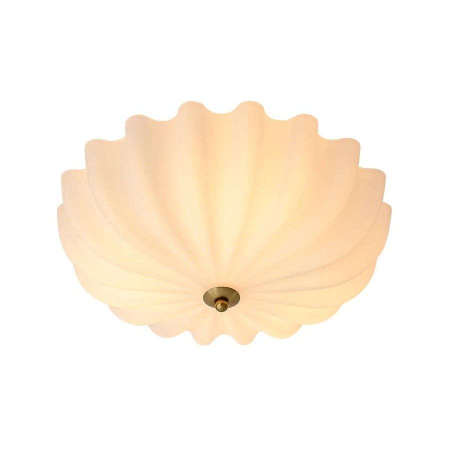 Dakota Modern Flower Shape Milk Glass Ceiling Light