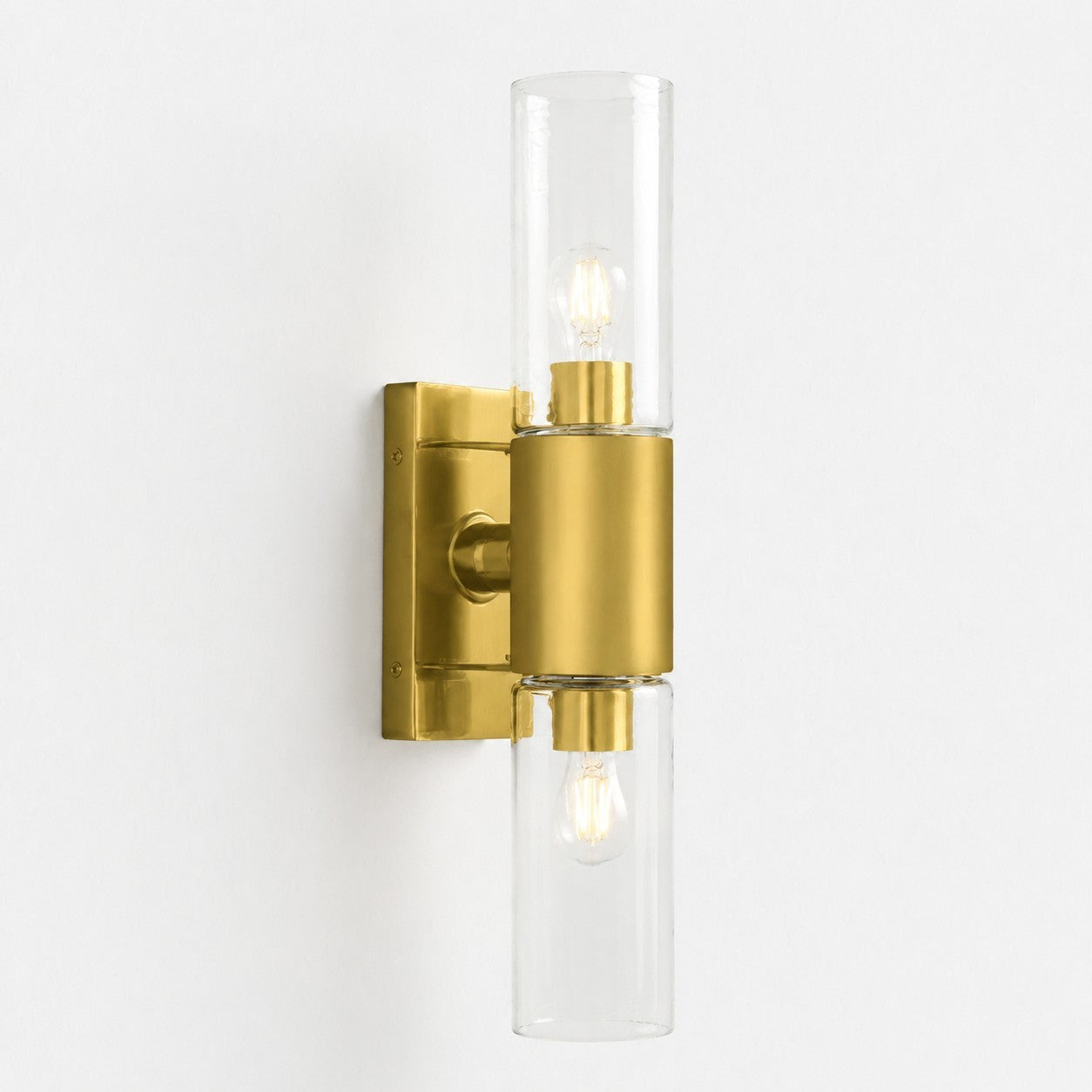 Zeylen Frances Water Ripple Glass Double Tube Sconce