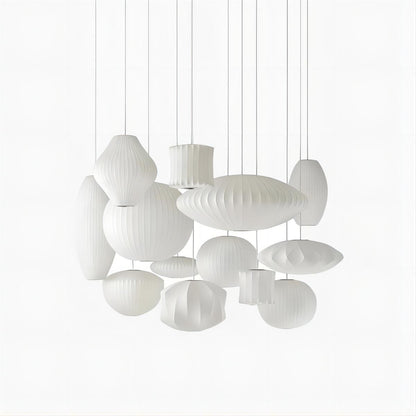 Leocadia White Saucer Nelson Bubble Pendant Light
