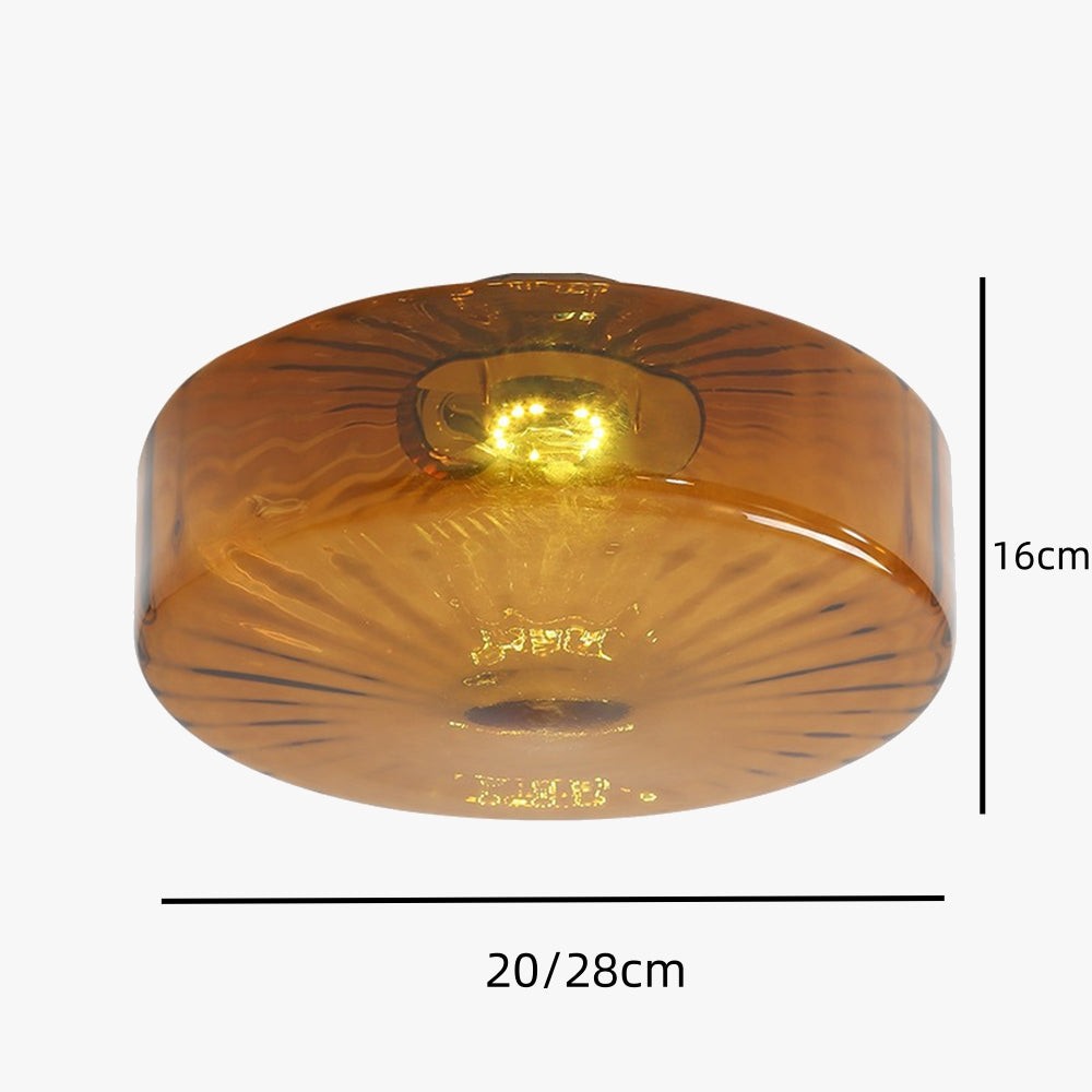 Xanthe French Vintage Round Glass Ceiling Light