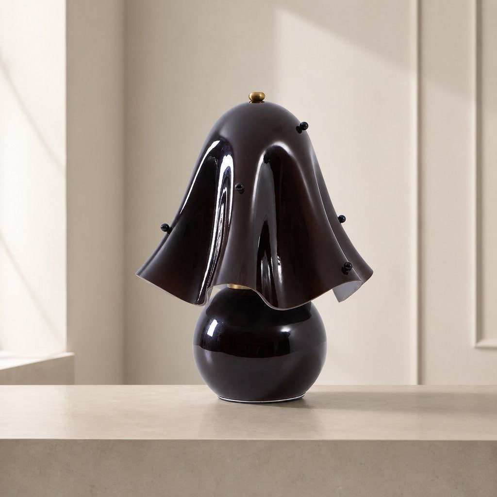 Catalina Modern Wavy Glass Petal Fazzo Table Lamp