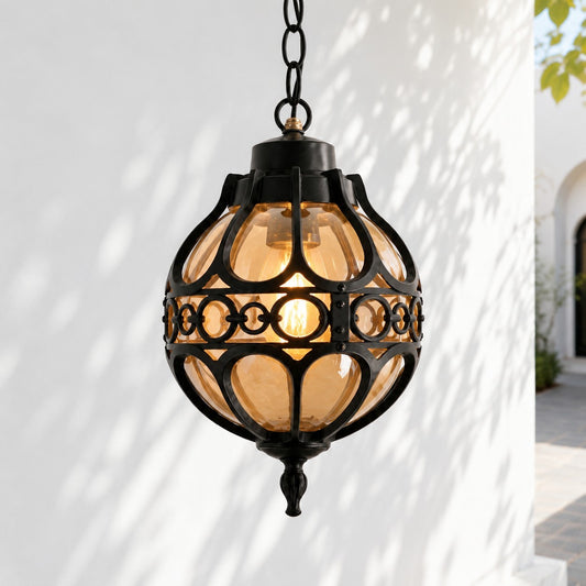 Magnus Farmhouse Outdoor Patio Porch Round Pendant Light