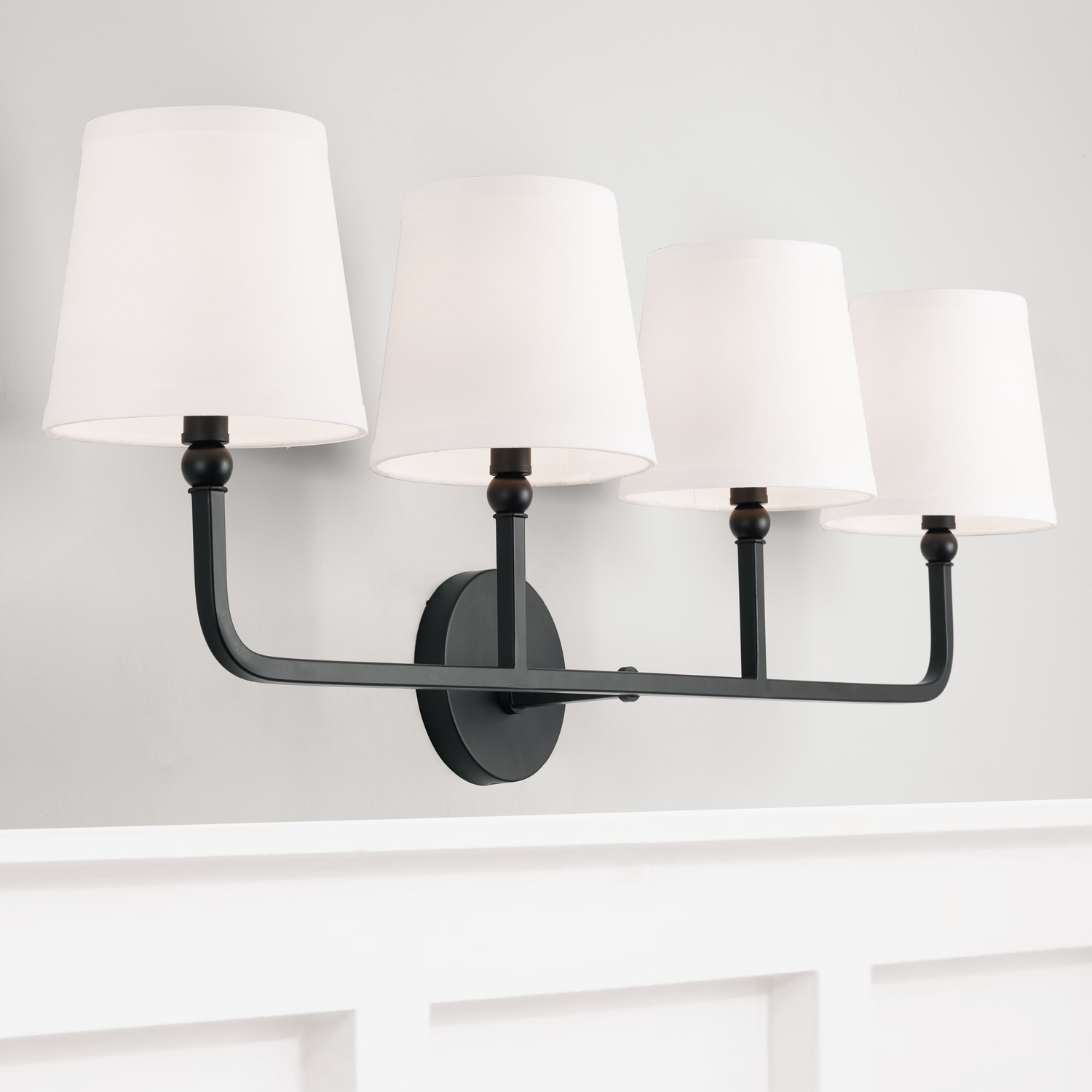 Liryn Minimalist 2/3/4 Heads Fabric Vanity Wall Light