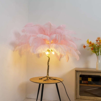 Marco Ostrich Feather Table Lamp