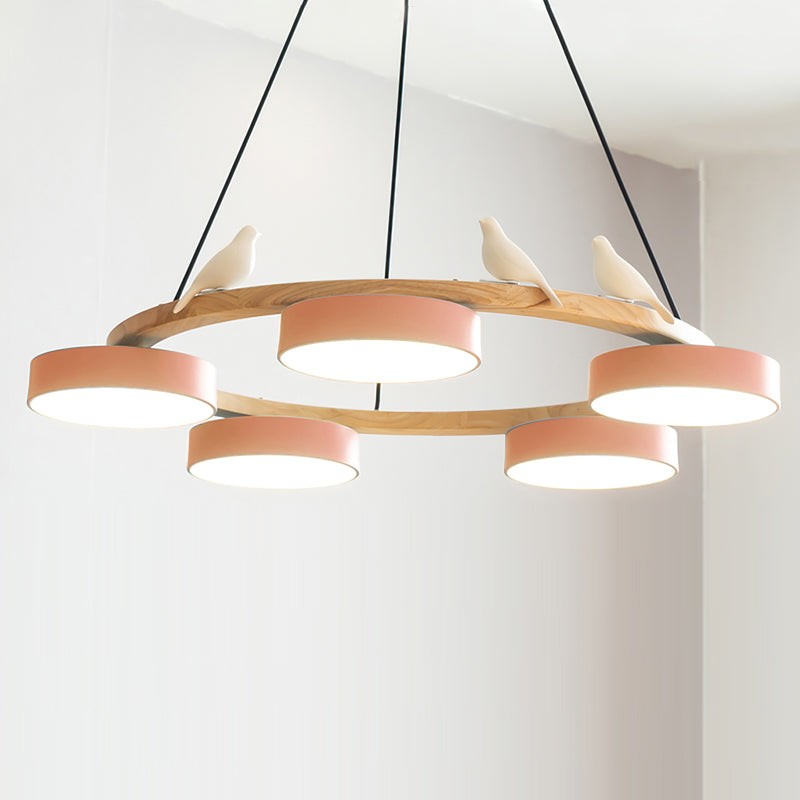 Myrithor Macarons Bird Woon Round Chandelier