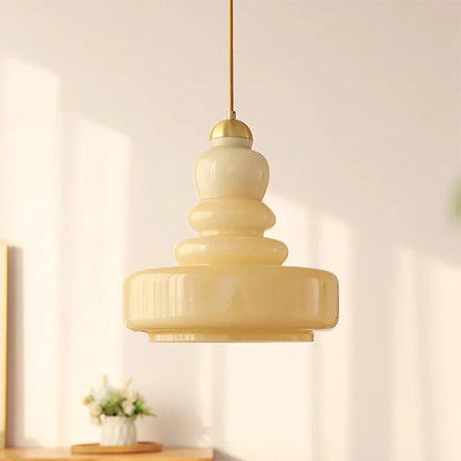 Carla Colorful Gourd Shaped Glass Shade Pendant Light