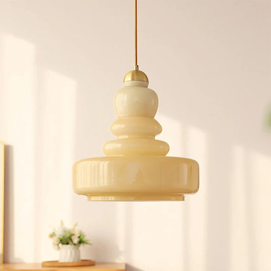 Carla Colorful Gourd Shaped Glass Shade Pendant Light