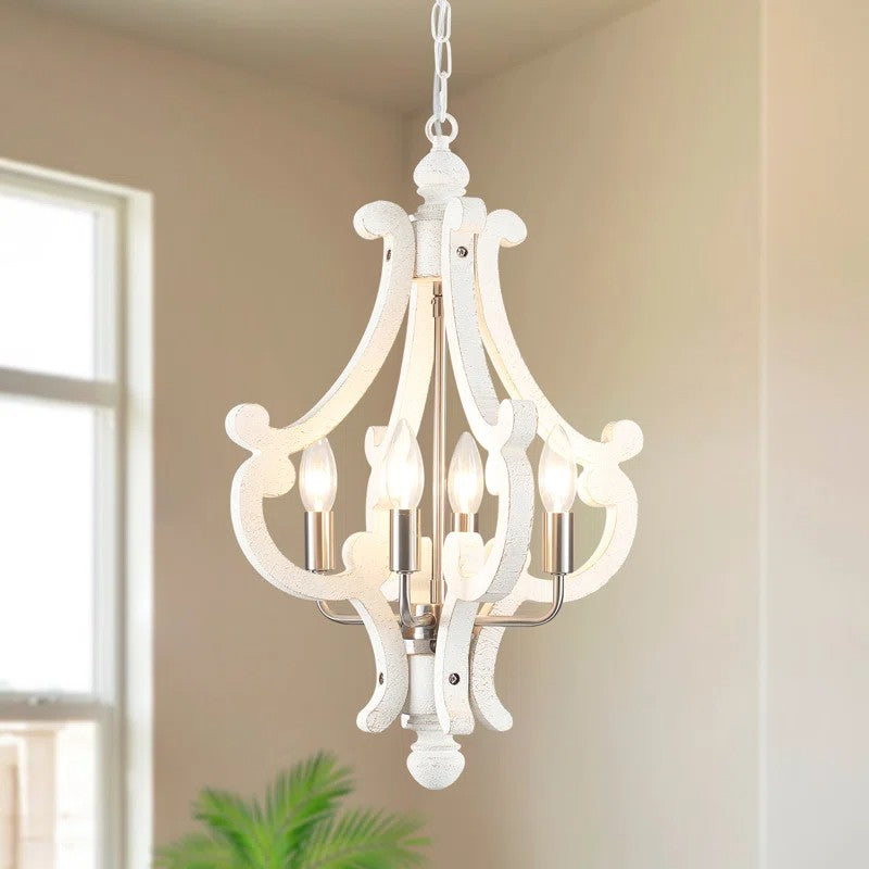 Astridina Rustic Antique Wooden French Country Chandelier