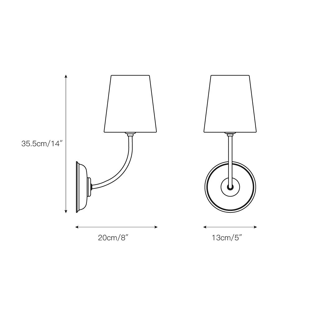 Wrynn 1/2/3 Light Fabric Shade Wall Sconce