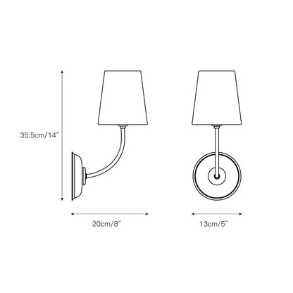 Wrynn 1/2/3 Light Fabric Shade Wall Sconce