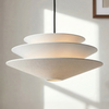 Orabella Scandinavian Tiered Linen Cone Pendant Light
