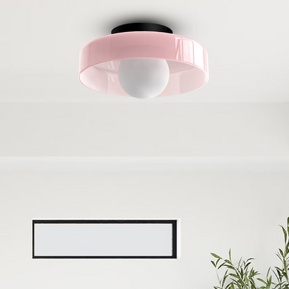 Zayn Colorful Glass Round LED Ceiling Light