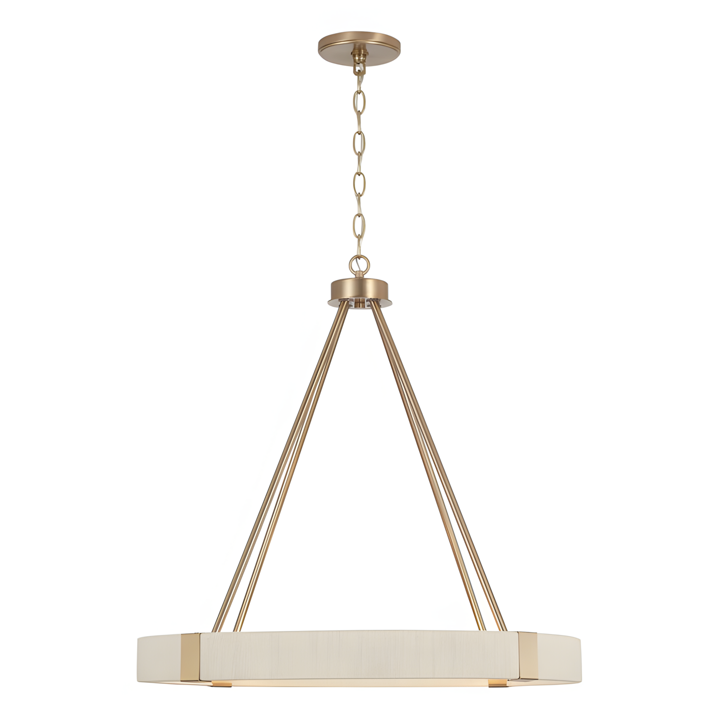 Yrynth Minimalist Matte Brass Wagon Wheel Chandelier