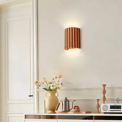 Pranavi Modern Bundle Ribbed Fluted Resin Wall Sconce