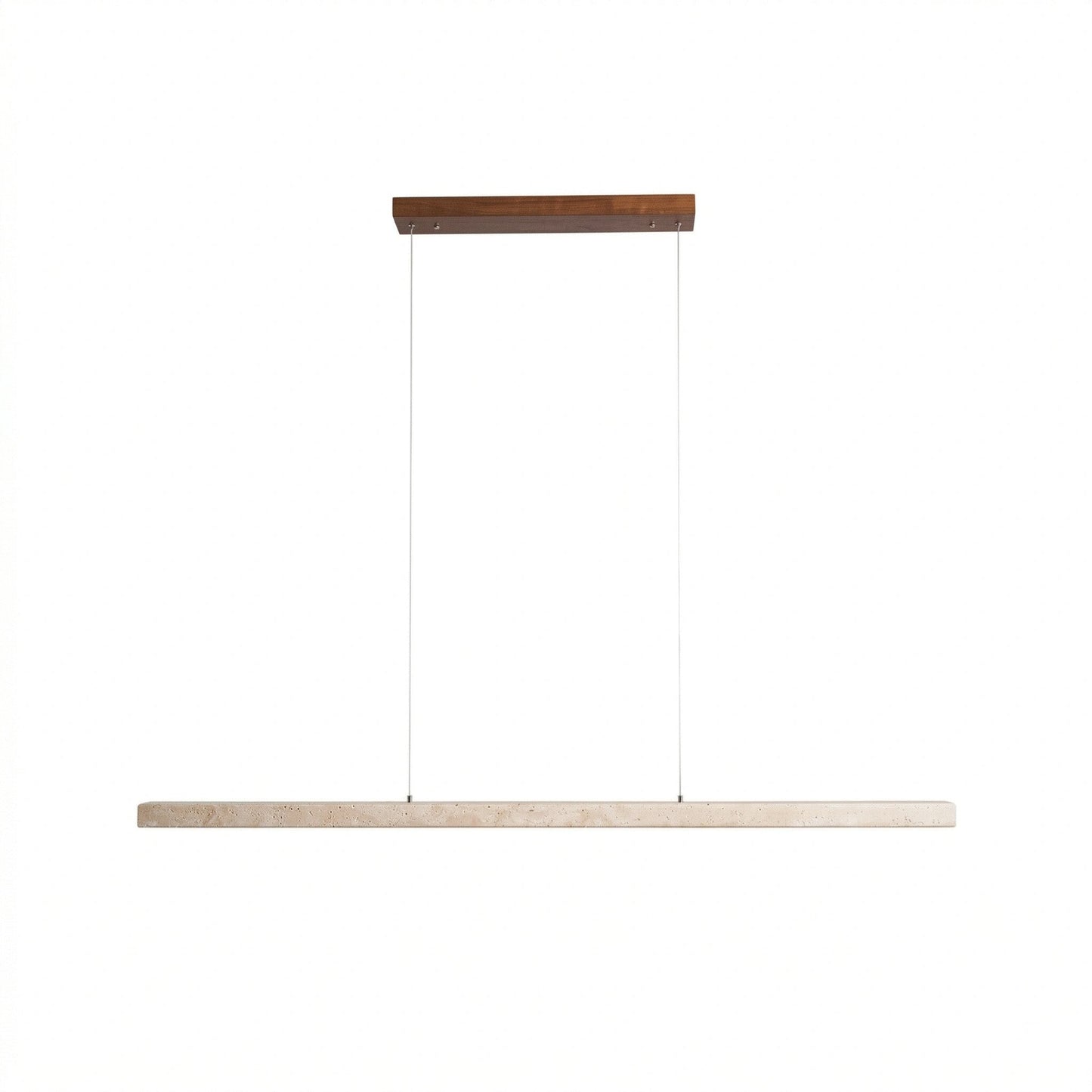 Umberto Minimalist Travertine Linear Pendant Light