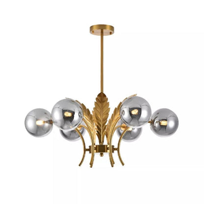 Zephyr Luxury 6-Lights Globe Glass Chandelier