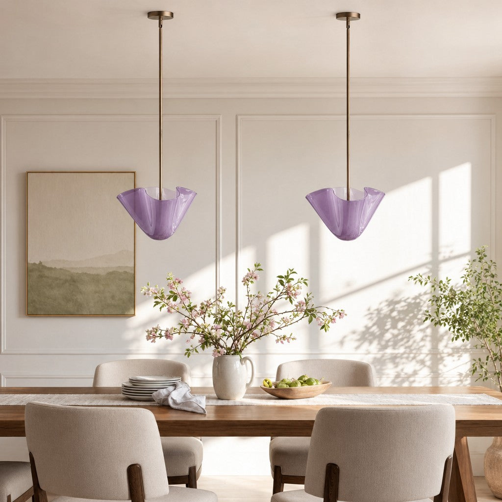 Franklin Modern Shell Glass Fazzo Pendant Light