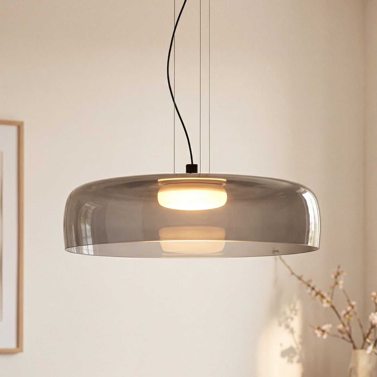Zaire Bowl Shaped Layer Stained Glass Pendant Light