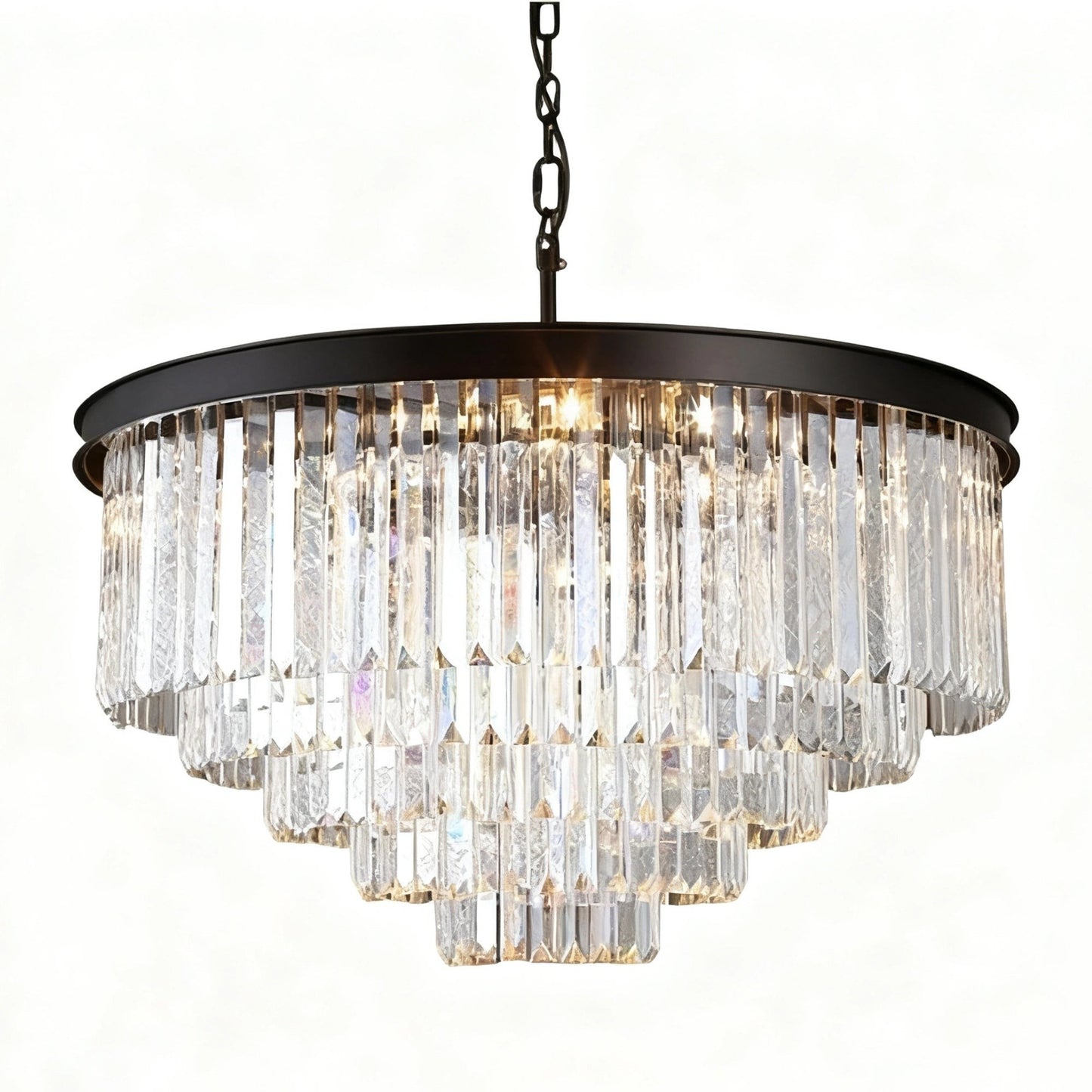 Guinevere Vintage Luxury Tiered Round Crystal Chandelier