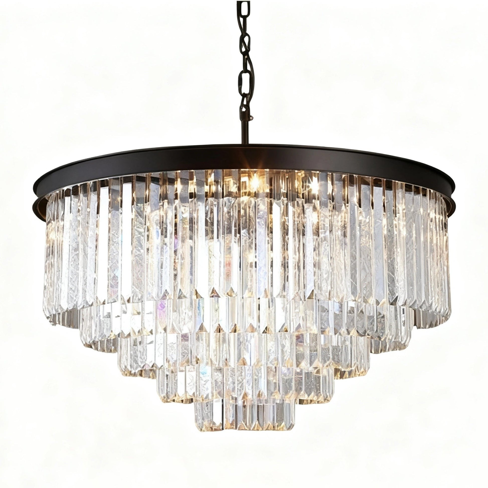 Guinevere Vintage Luxury Tiered Round Crystal Chandelier