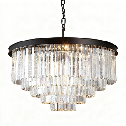 Guinevere Vintage Luxury Tiered Round Crystal Chandelier