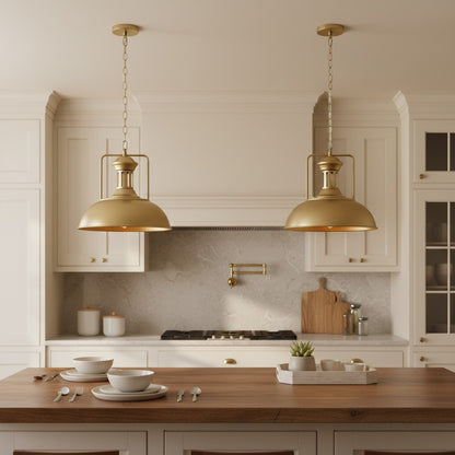 Soliviel Industrial Metal Dome Pendant Light