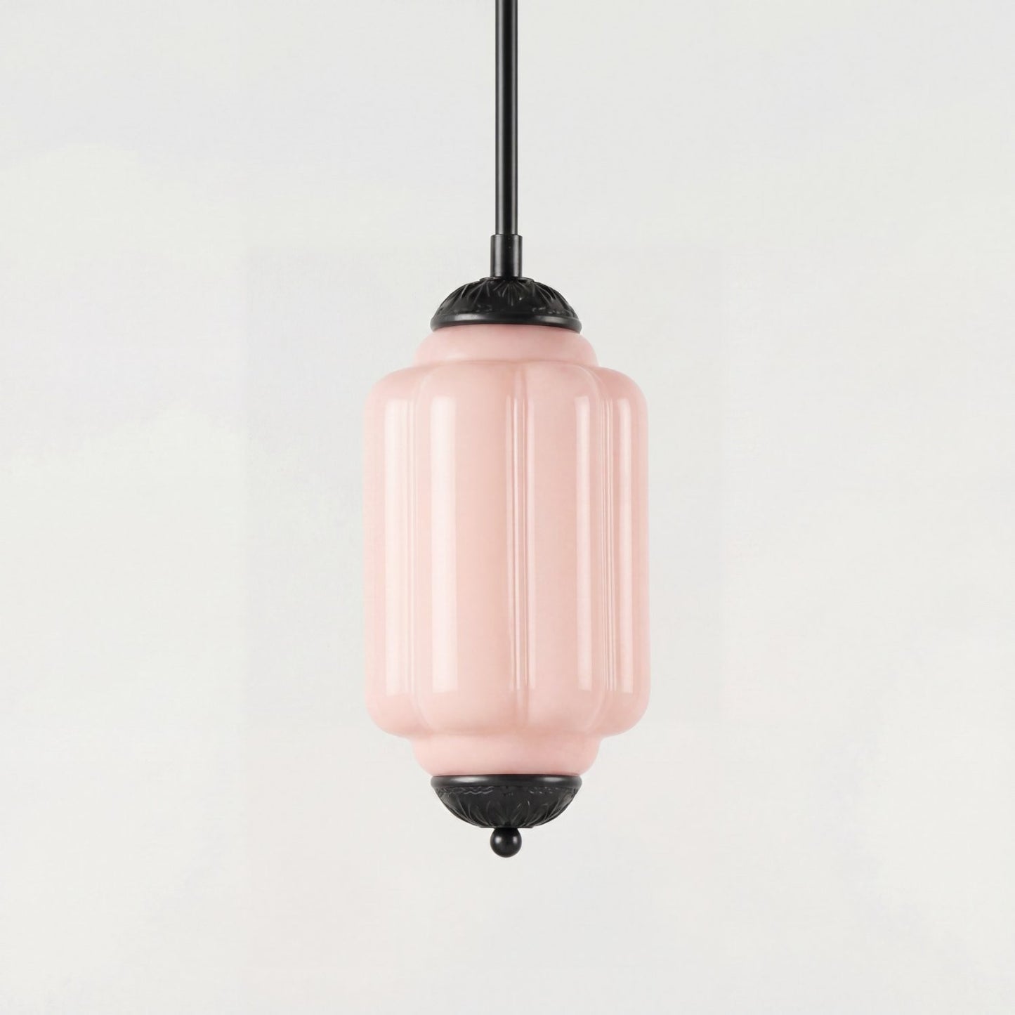 Cyrilith Farmhouse Pumpkin Glass Eloise Pendant Light
