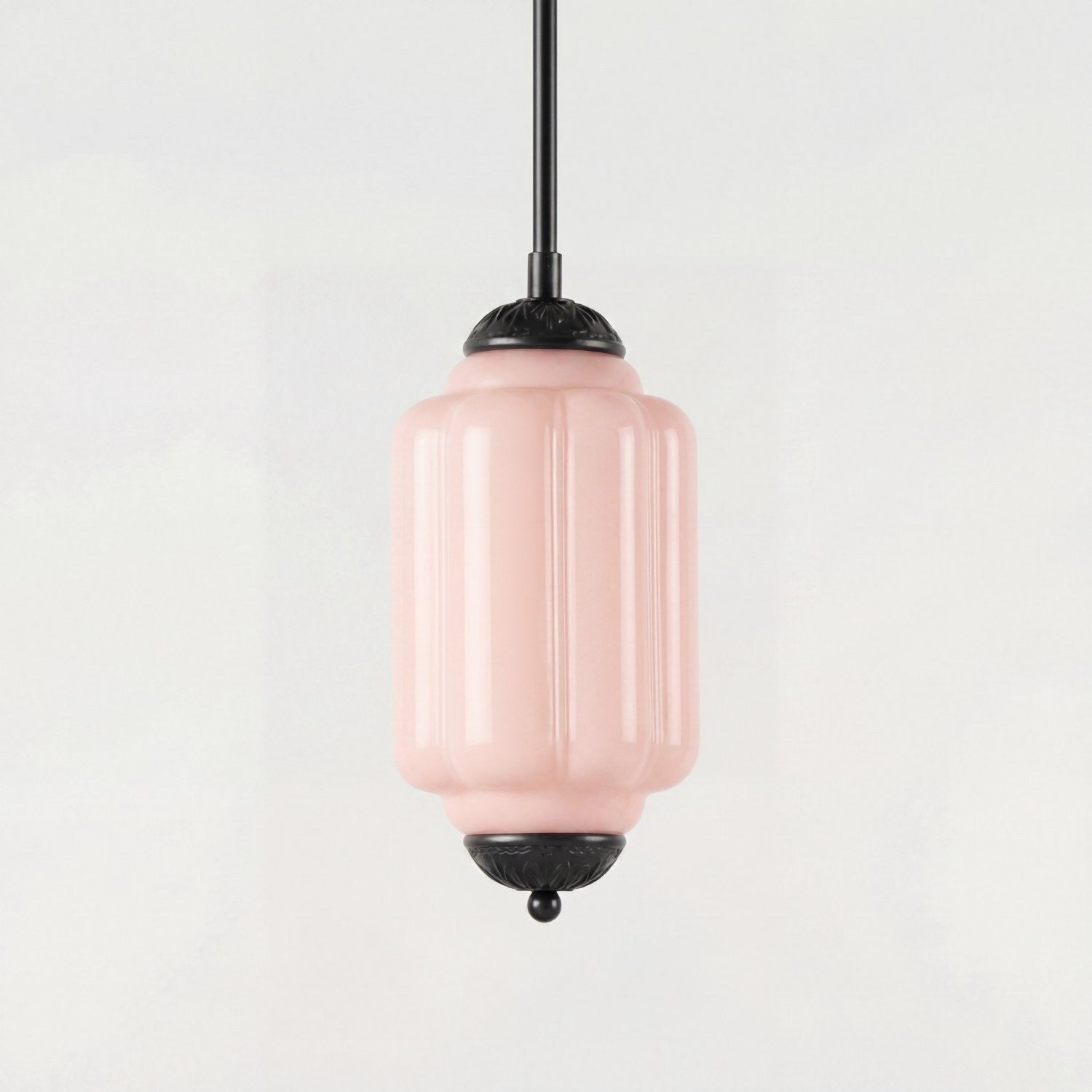 Cyrilith Farmhouse Pumpkin Glass Eloise Pendant Light