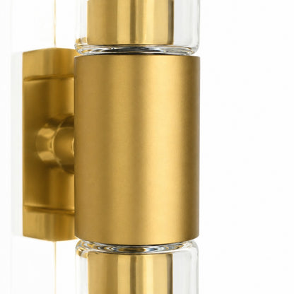 Zeylen Frances Water Ripple Glass Double Tube Sconce