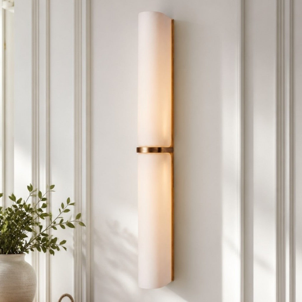 Giulia Minimalist LED Double Tube Glass Wall Light