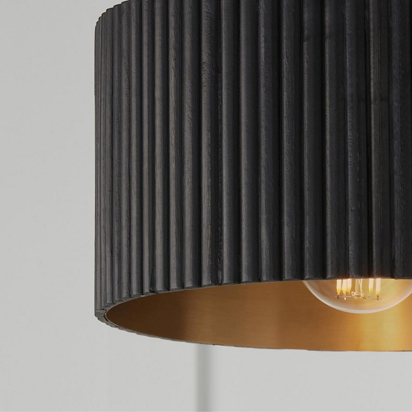 Jovani Farmhous Fluted Resin Drum Ceiling Light