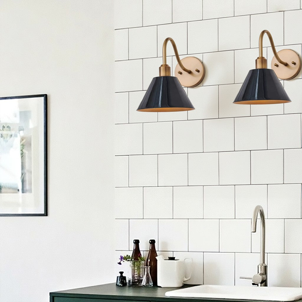 Ferm Minimalist Industrial Tapered Sconce