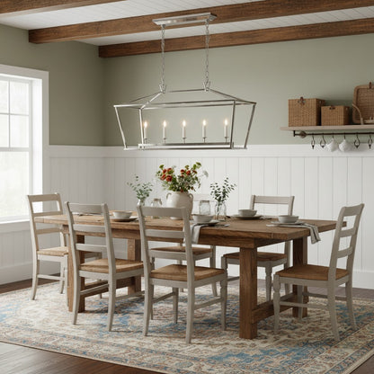 Aria Farmhouse Wrought Iron Lantern Chandelier Light