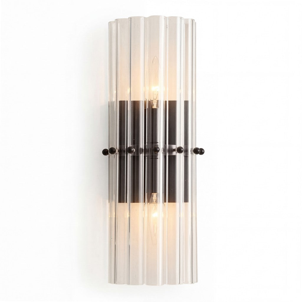 Vovizy Farmhouse Double Mallory Crystal Sconce