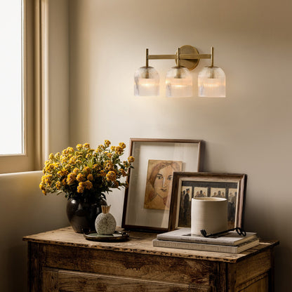 Alain Cooper Ribbed Glass Wall Sconce