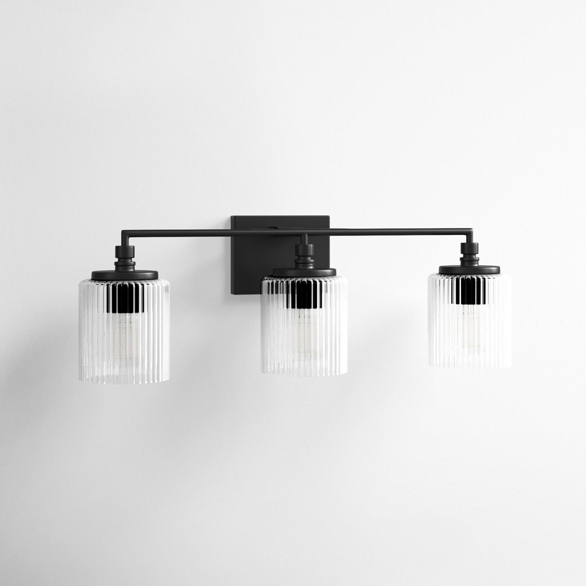 Cerys Modern 3-Light Ribbed Glass Cylinder Sconce