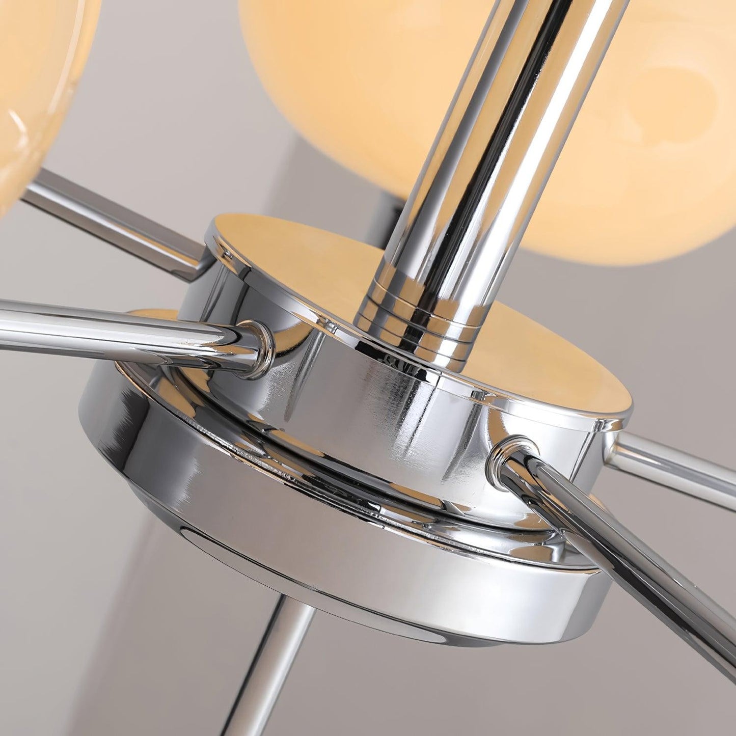 Shadella Modern Cream Glass Bauhaus Chandelier