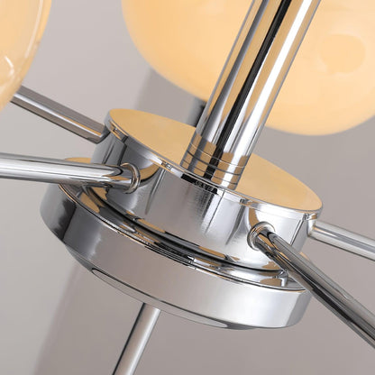 Shadella Modern Cream Glass Bauhaus Chandelier