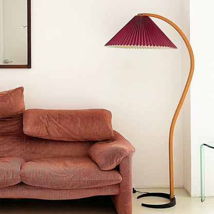 Anamika Vintage Mid Century Wooden Floor Lamp