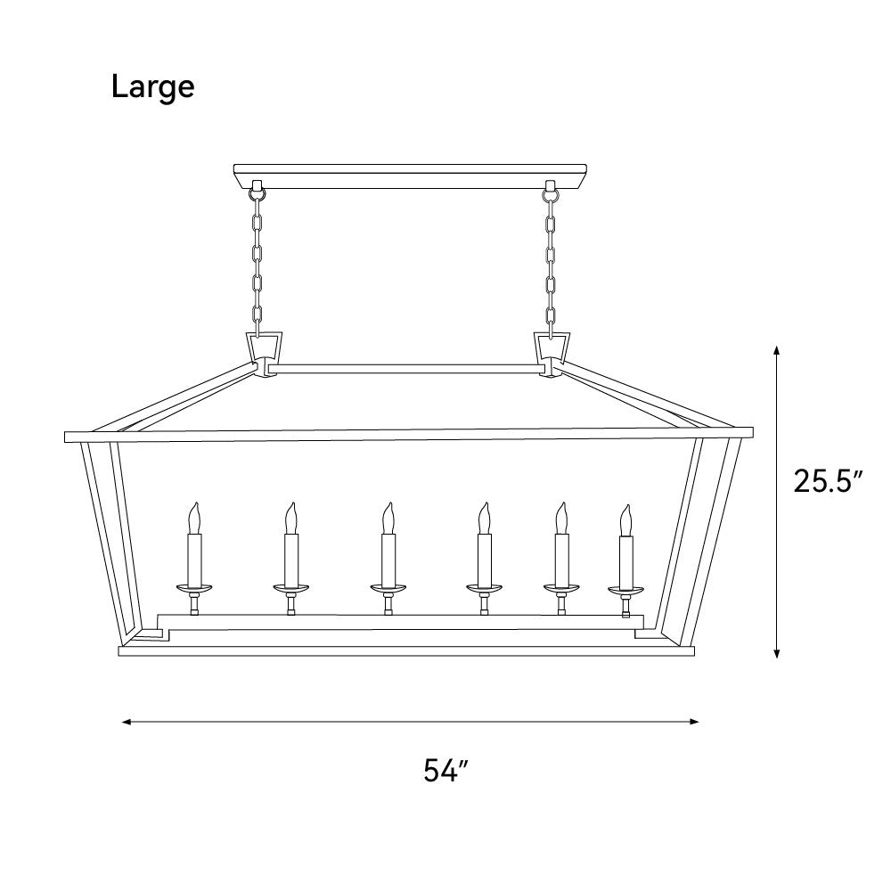 Aria Farmhouse Wrought Iron Lantern Chandelier Light