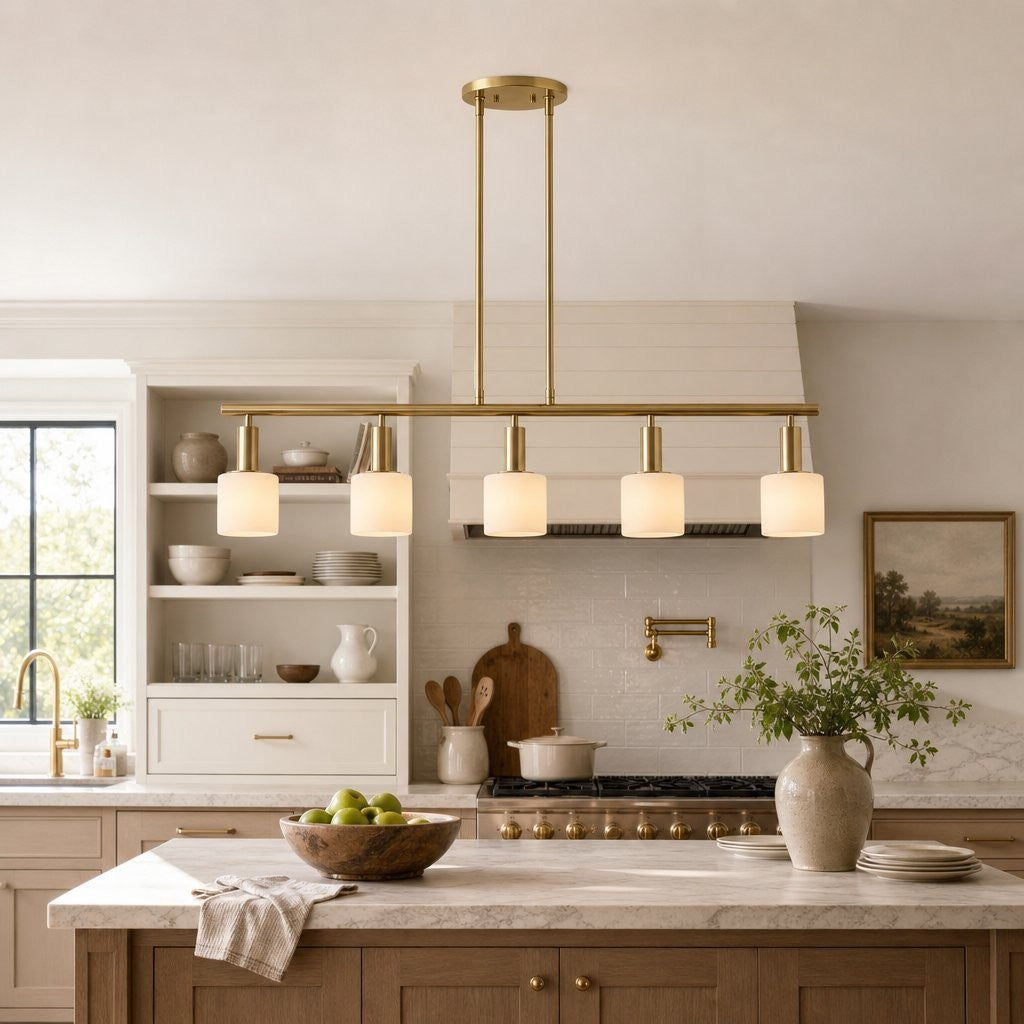 Aura Modern Linear Porcelain Chandelier