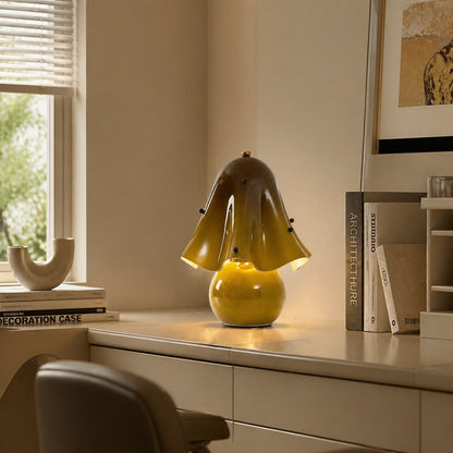Catalina Modern Wavy Glass Petal Fazzo Table Lamp