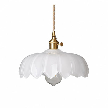 Jacinta Green Scalloped Pendant Light